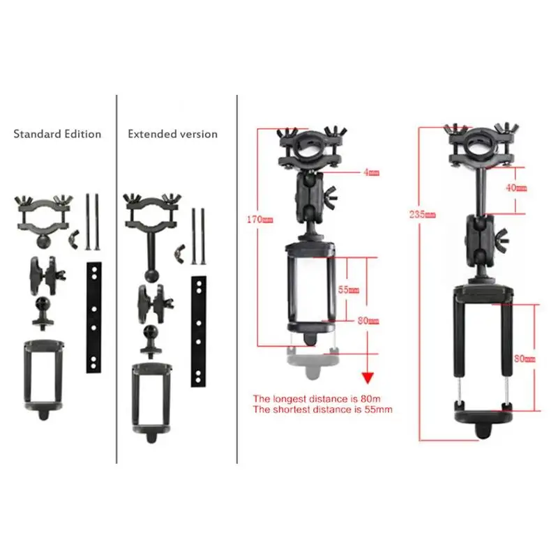 

Universal Auto Car Rearview Mirror Extension Bracket Mobile Phone Holder Universal Modified Multi-function Bracket