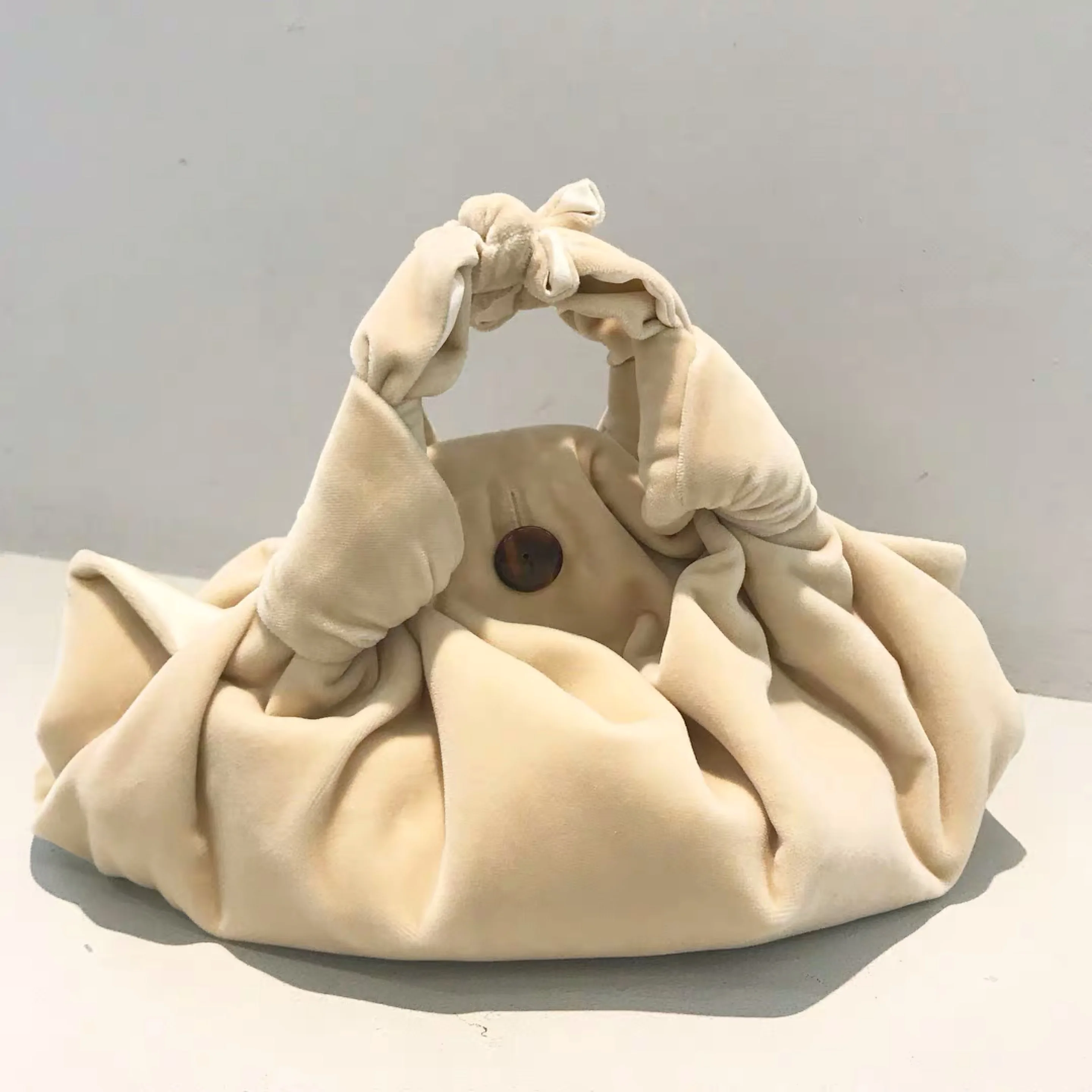 Новая праздничная сумка для пельменей бархатная в стиле Ins однотонная