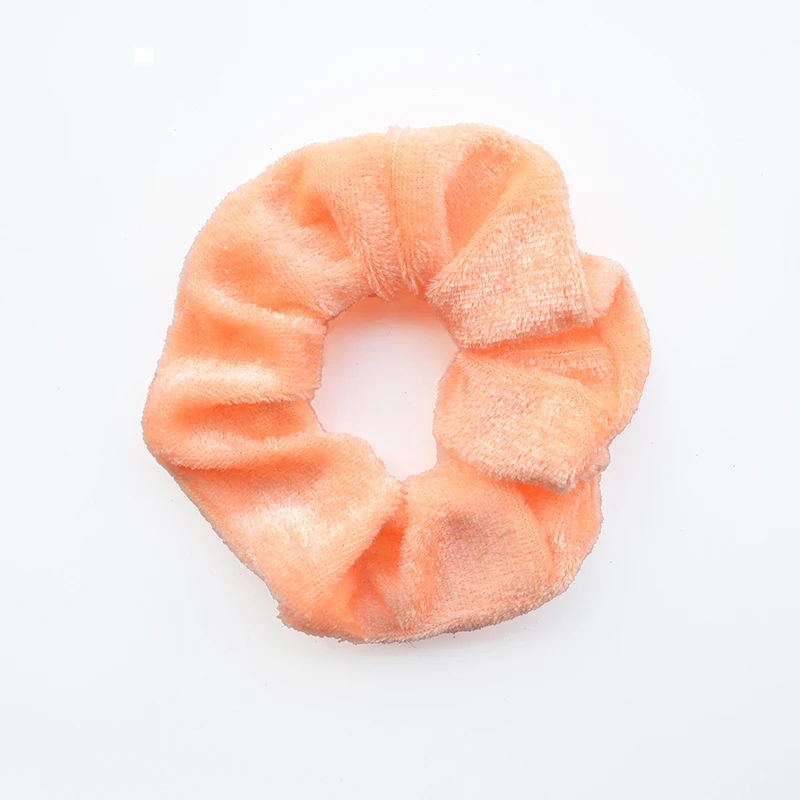 Light Orange Женское однотонное бархатное резинка для волос резинки головные уборы для девочки Женская прическа крепление - Цвет: Light Orange