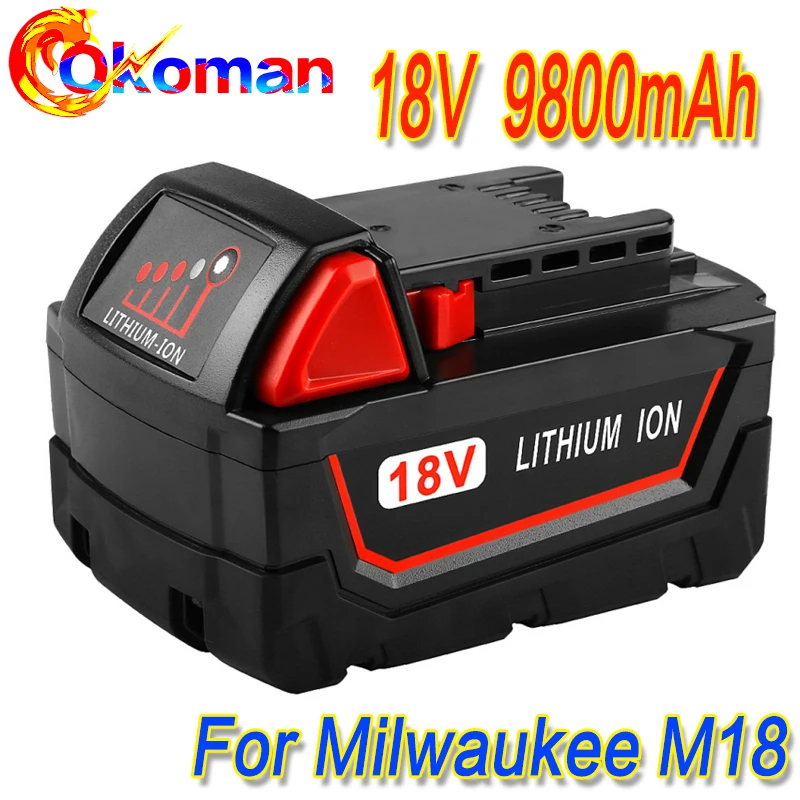 Литий-ионный аккумулятор высокой емкости 18 в 12800 мАч для Milwaukee M18 48-11-1815 48-11-1850 2646-20