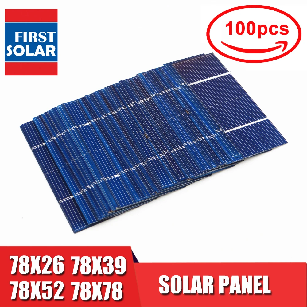 100pcs / lot 156 Solar Cells Panel DIY Charger Polycrystalline Battery Charge Silicon Sunpower 5/6 inch Mono Poly