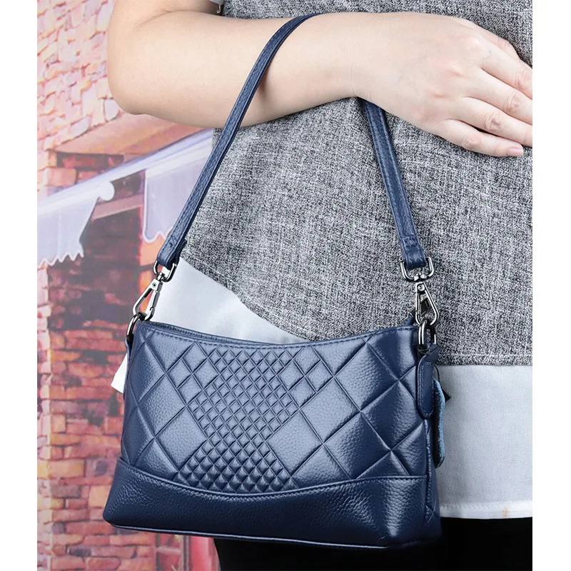 

New Fashion Soft Real Genuine Leather Women Handbag Elegant Ladies Hobo Crossbody Shoulder Bag Bucket Tote Bags For Woman