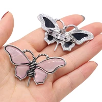 women brooch natural shell butterfly shaped brooch pendant for jewelry making diy necklace pendant clothes shirts accessory