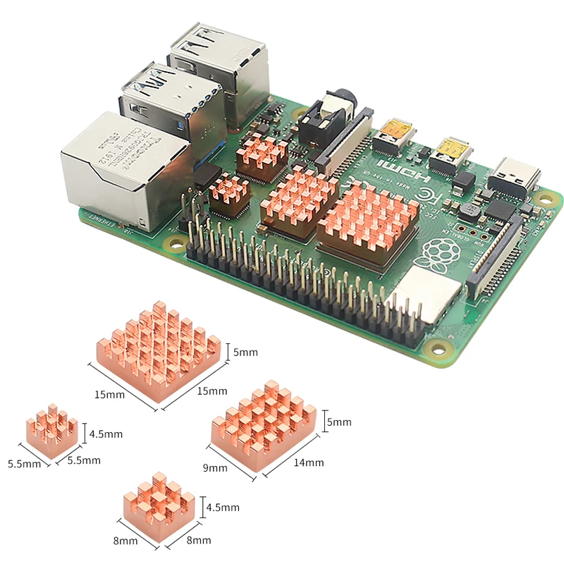 Raspberry Pi 4 Модель B комплект 2 ГБ 8 ОЗУ радиаторы охлаждающий вентилятор