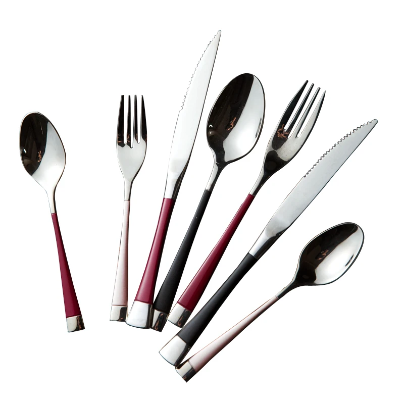 Домашняя полированная столовая посуда столовые приборы из нержавеющей стали