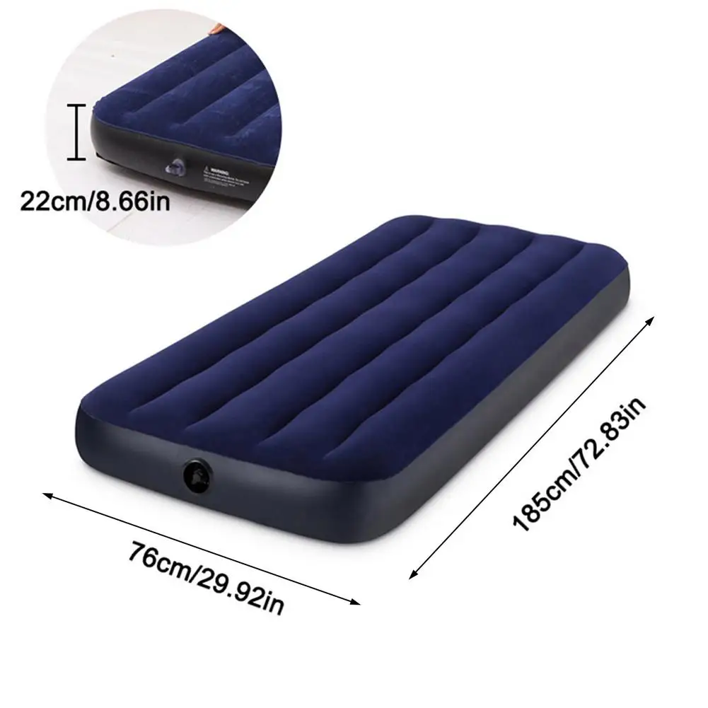 

Airbed Inflatable Outdoor Camping Mattress Dark Blue Sofa Recliner Blow Up Camping Air Mat Ultralight Inflatable Mat 185x76x22cm
