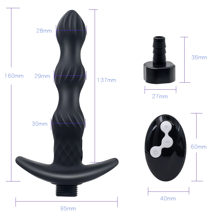 Вибрирующий анальный двойной беспроводной вибратор вагинальная и Анальная