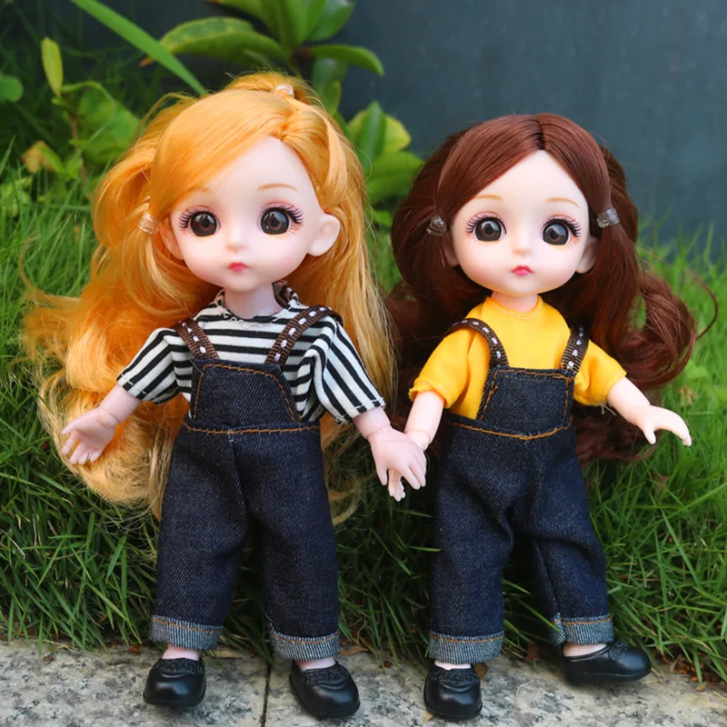 

Шарнирная кукла, 16 см, 13 подвижных суставов, Повседневная модная одежда принцессы, может одеваться, кукла-девушка, детская игрушка, рождеств...