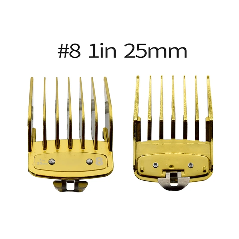 

Q1QD 8pcs Barber Shop Styling Guide Comb Hair Trimmer Clipper 1.5mm-25mm