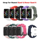 Цветной силиконовый ремешок для Huawei Band 6Honor Band 6, сменный ремешок для смарт-браслета Huawei Band 6