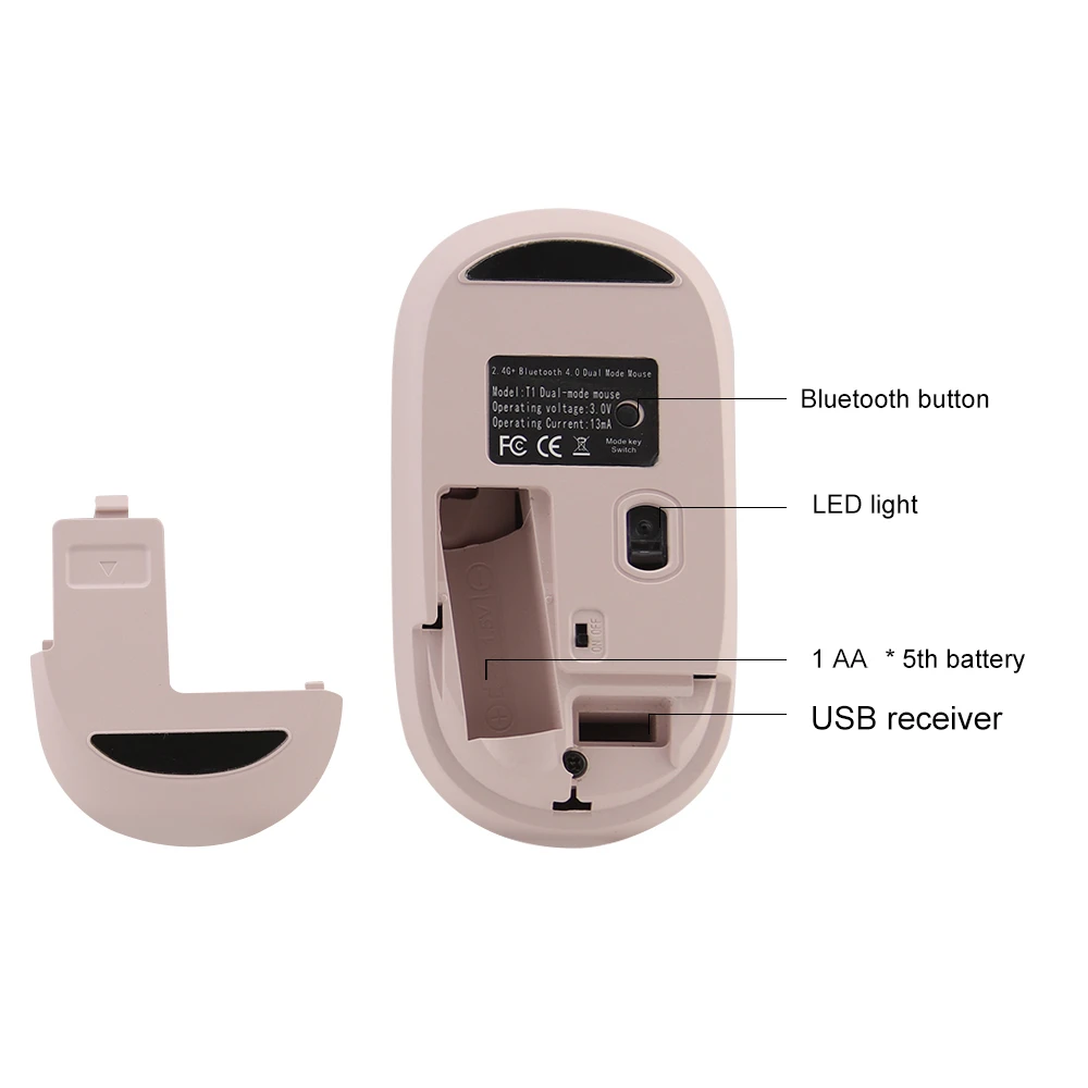 Bluetooth-мышь беспроводная 2 4 ГГц 0 DPI 1600 | Компьютеры и офис