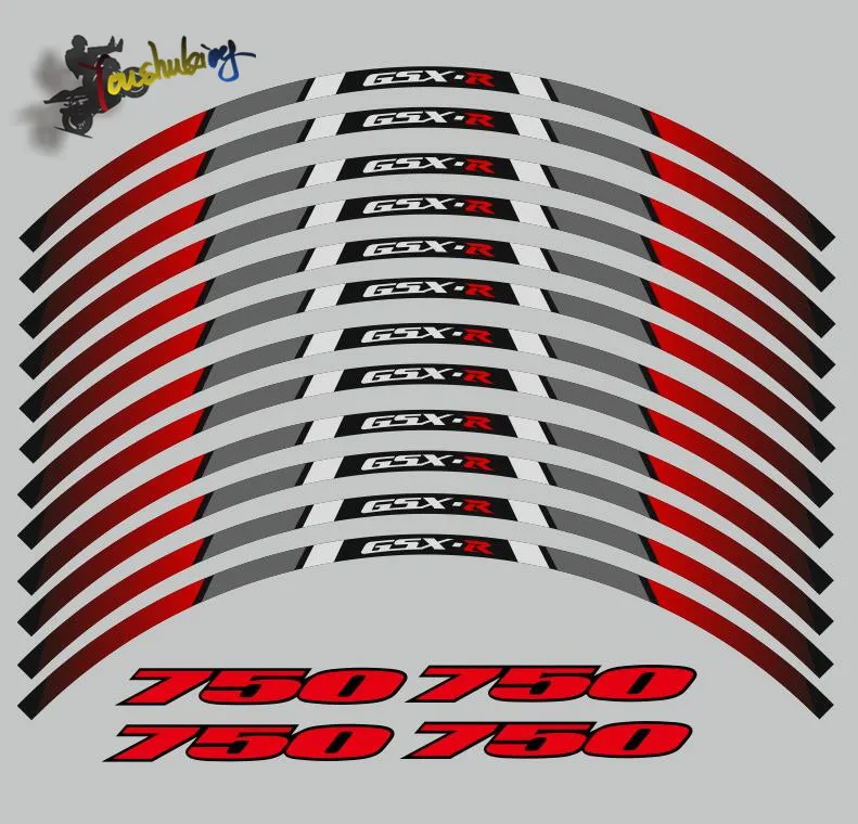 Оранжевая наклейка на колесо мотоцикла подходит для gsxr600 gsxr750 gsxr1000 17 дюймов 3M
