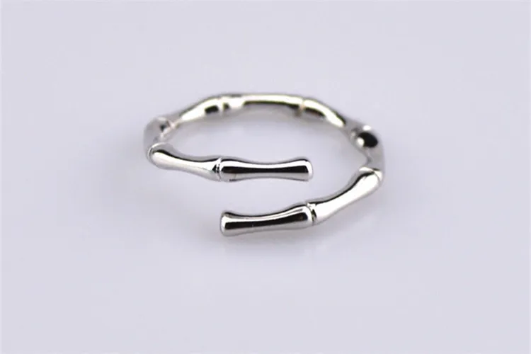 Модные серебряные глянцевые Маленькие Кольца из бамбука ювелирные изделия оптом