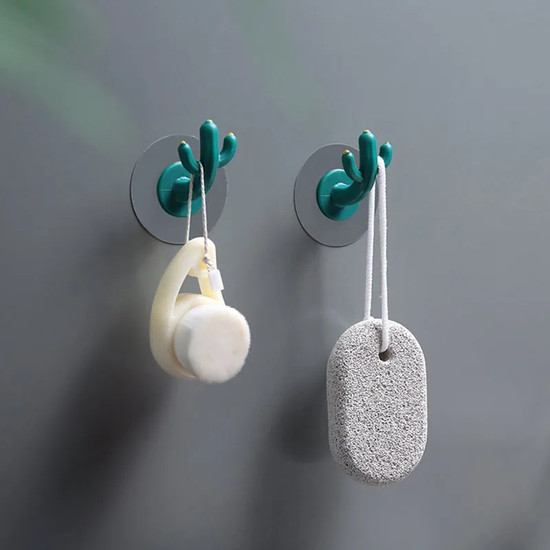 Настенные крючки ILFML с изображением кактуса прочная клейкая присоска без следов