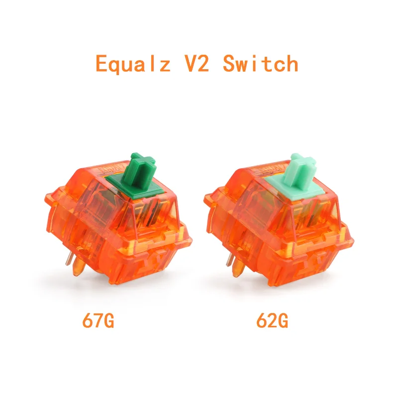 

Equalz V2 5 Pin Switch Linear Custom Mechanical Gaming Keyboard GK61 GK64 SK61 SK87 Mx Switch 62G Red Orange Trasparent Button