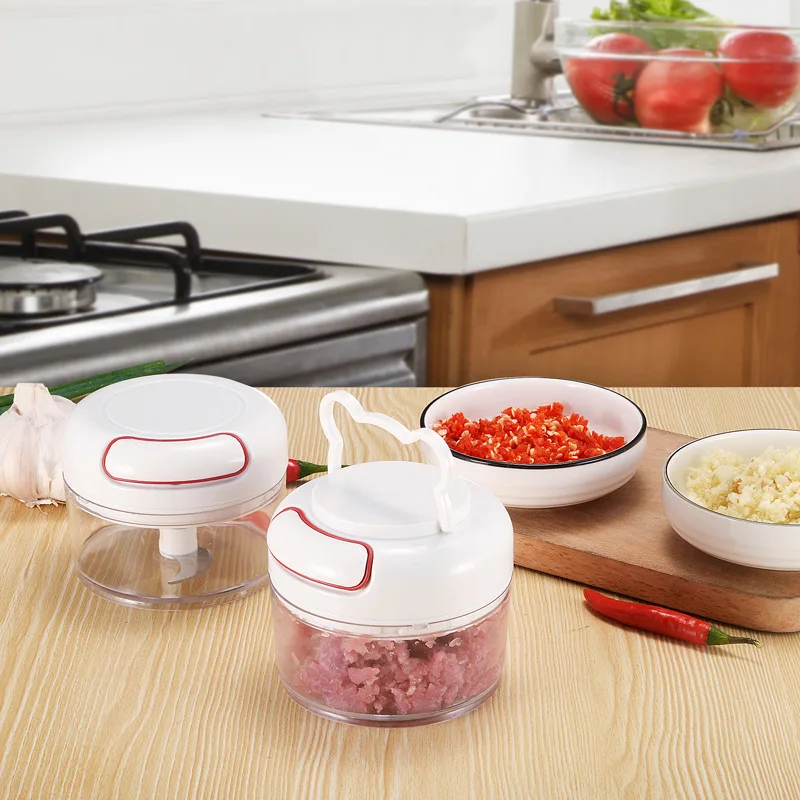 grinder chopper pull string food chopper high speed vegetable twist shredder manual meat garlic cutter kitchen gadget free global shipping