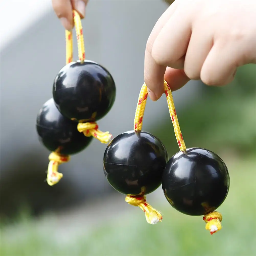 1 Pair F-76 Aslatua African Shaker Rattle Asalato Double Gourd Polyrhythmic Percussion Instrument Rhythm Sand Balls Random Color