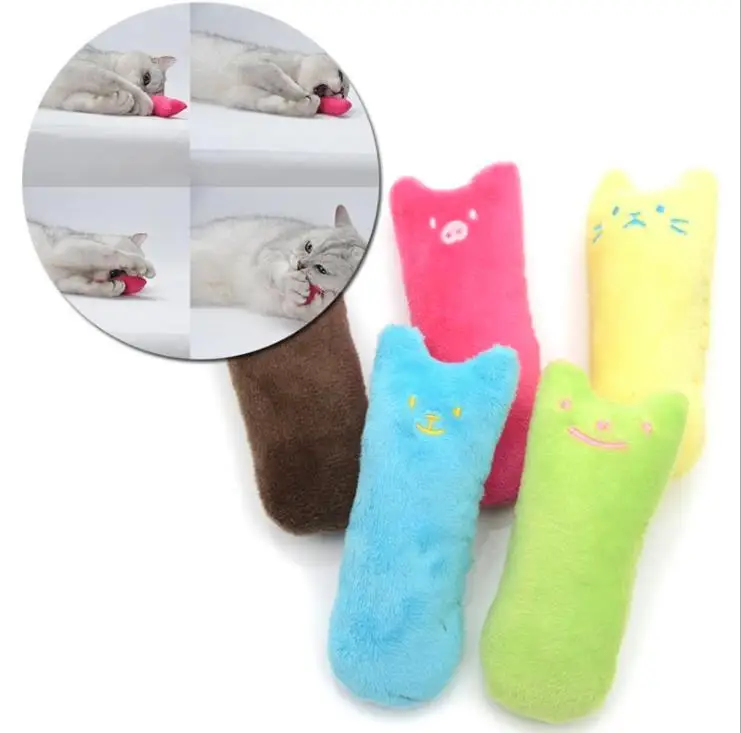Cat bite resistant plush toys Funny Interactive Teeth Grinding Catnip Toys Claws Thumb Bite mint For Cats | Дом и сад