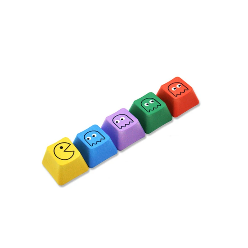 Teclas de perfil PBT para teclado mecánico, miniteclas de suplemento OEM de Color mezclado, verde, amarillo, rojo y morado