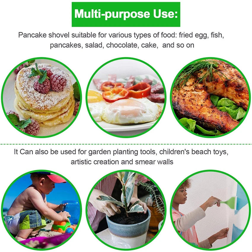 

Silicone Pancakes Shovel Spatula Turner Kitchen Nonstick Fried Shovel For Cookware Thick Egg Braised Cookie Omelette Baking Tool