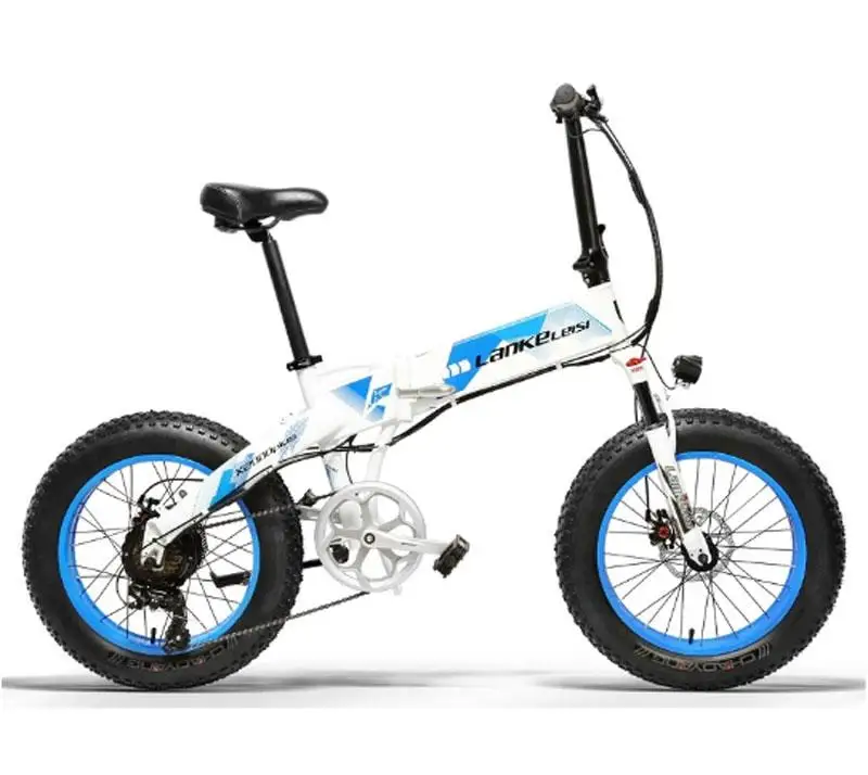 Электрический складной велосипед Lankeleisi X2000 48V 1000W 14.5AH LG литий Батарея Жира Шины
