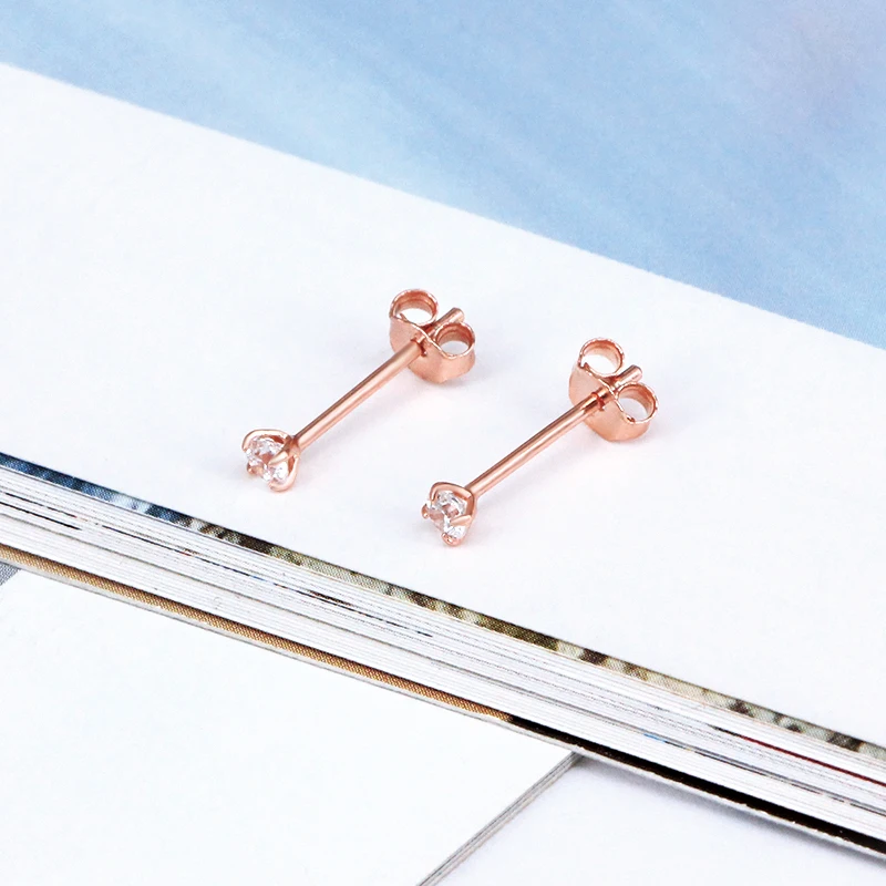 Серьги-гвоздики женские из серебра 925 пробы с фианитами | Украшения и аксессуары