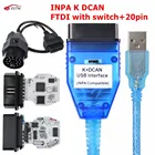 Диагностический инструмент OBD2 для BMW, сканер E60 E70 E80 X1 X5 INPA K + CAN с переключателем FTDI FT232RL, поддержка K Line для BMW 1998-2013