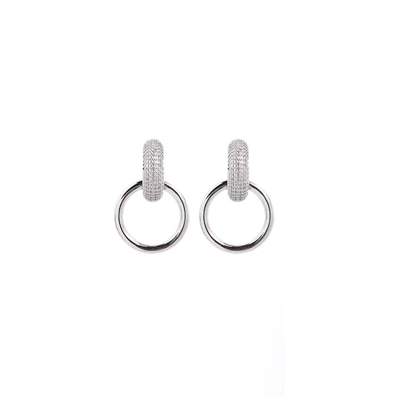 

Christmas Hoop Hanging Earrings Inaly Zircon for Women Jewelry 2021 Trend