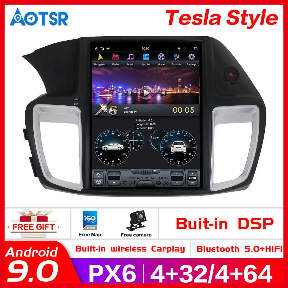 

Car Multimedia Player For Honda Accord 9 2012 - 2017 Android Tesla Style Screen Audio Radio Stereo PX6 autoradio GPS Head unit
