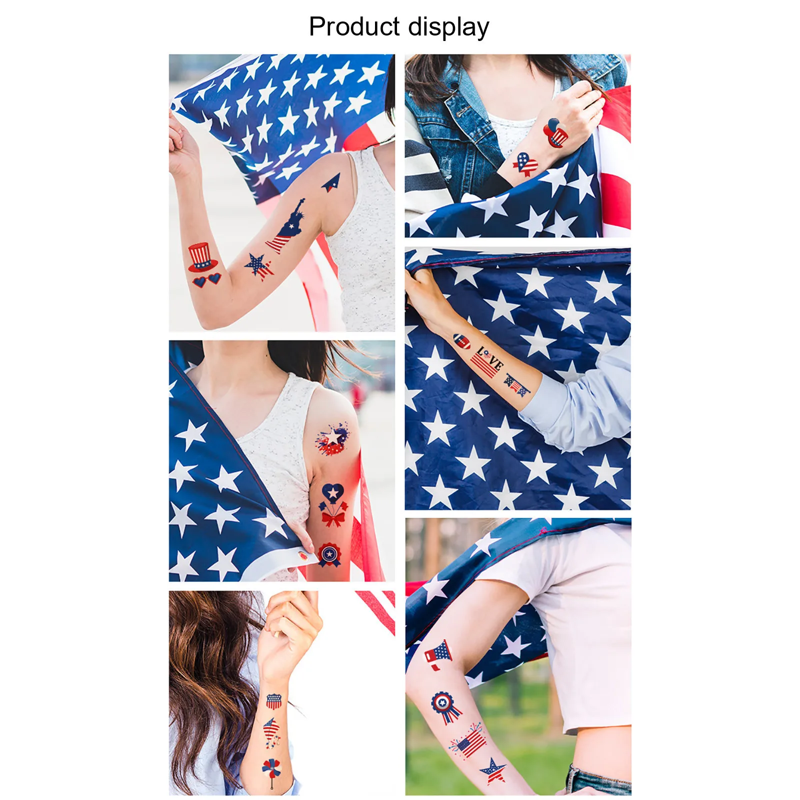 Патриотическая Временная тату-наклейка 10 шт. | Дом и сад