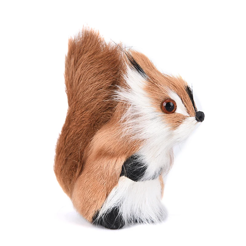 

New Simulation Animal Plush Squirrel Mini Stuffed Squirrel Plush Doll Cute Toy Figurines Miniatures unique Home Decoration