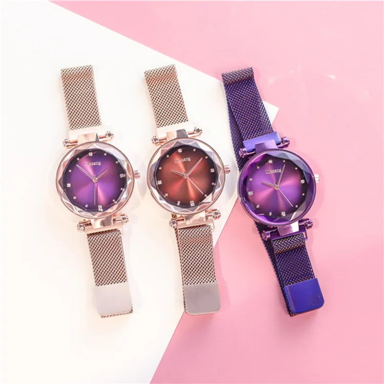 Часы наручные женские кварцевые модные с магнитной застежкой изображением