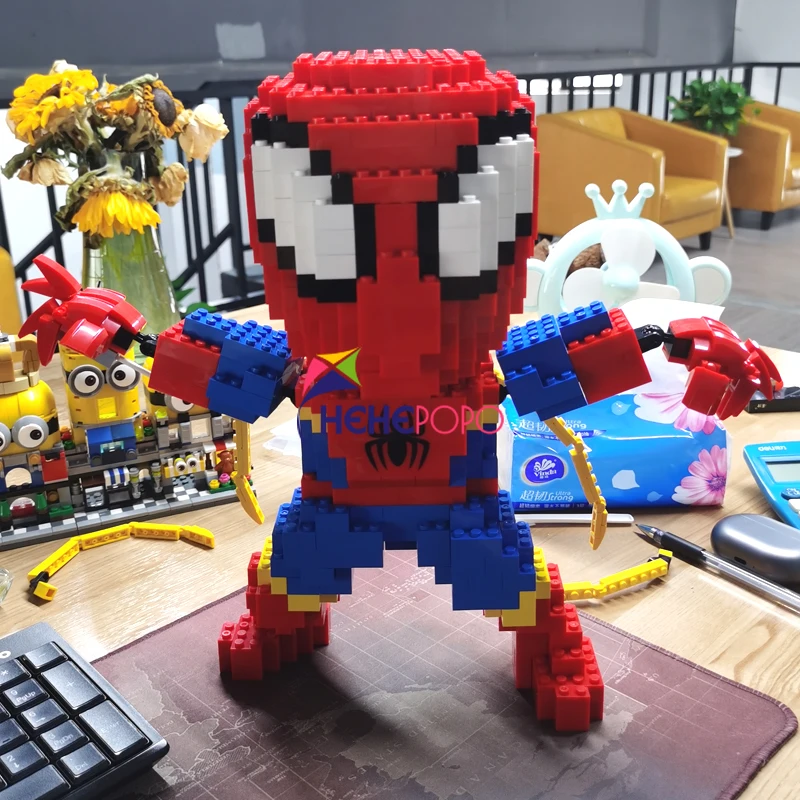 Выше чем компьютер &quotЧеловек-паук&quot блок серии Hero строительные блоки игрушки