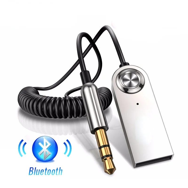 

Aux Bluetooth адаптер для автомобиля 3,5 мм разъем USB Bluetooth 5,0 приемник динамик автомобильный громкой связи автомобильный комплект аудио музыкальны...
