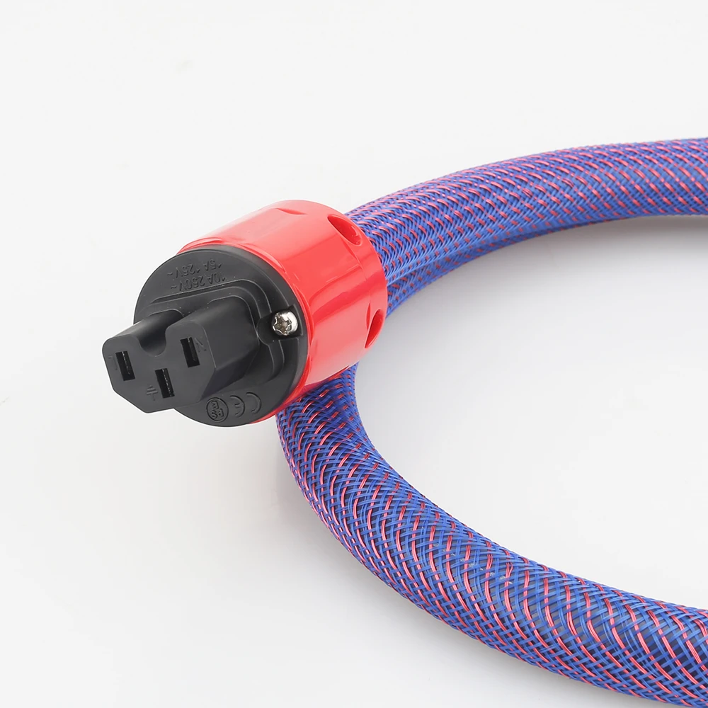 Audiocrast P101 OFC Copper Hifi audiophile upgrade mains power cable US/EU Schuko Hi-Fi AC Mains 10AWG HIFI Power leads AMP DVD |