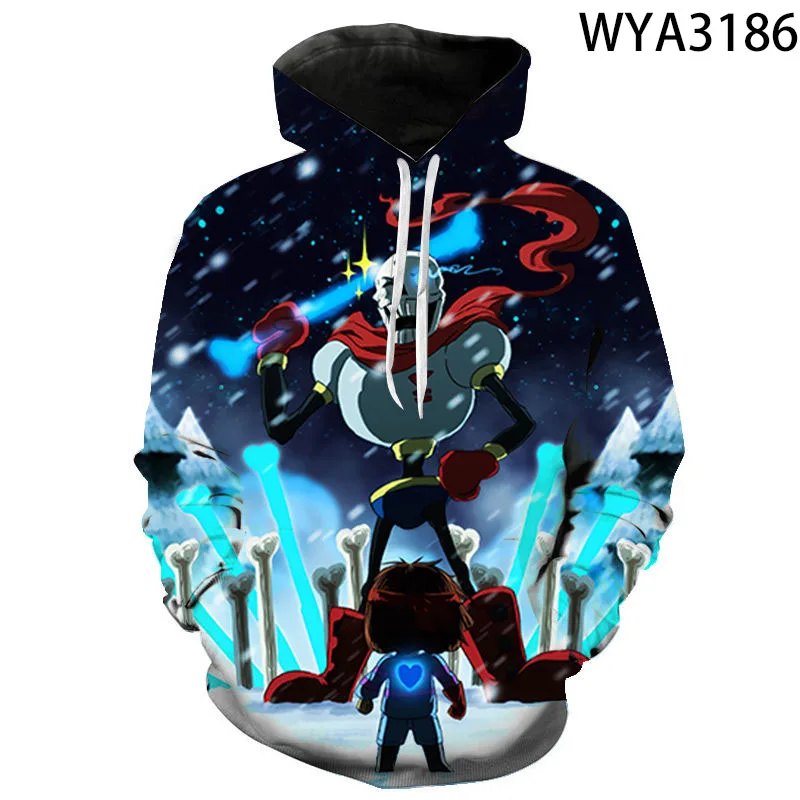 Новые толстовки с рисунком Undertale Sans для мужчин и женщин Детские повседневные