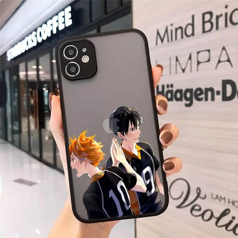 

Anime Haikyuu Hinata attacks Phone Cases matte transparent For iphone 7 8 11 12 plus mini x xs xr pro max cover