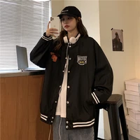jacket womens spring and autumn loose style thin and hiphop baseball uniform