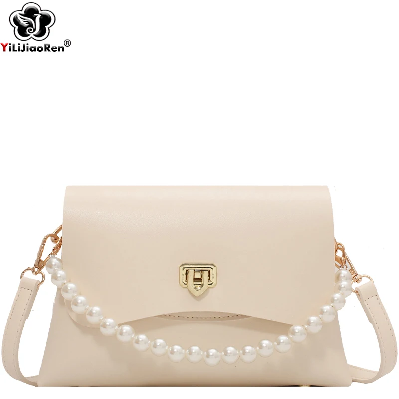 

Luxury Pearl Shoulder Bags for Women Fashion Ladies Small Handbag High Quality Leather Crossbody Bag Messenger Bags Designer