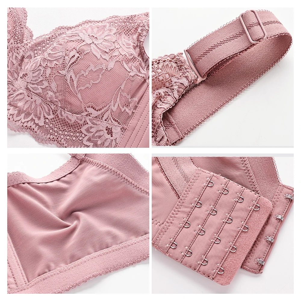 Женские кружевные мягкие чашки без косточек минимайзер бюстгальтер 34 36 38 40 42 44 B C D