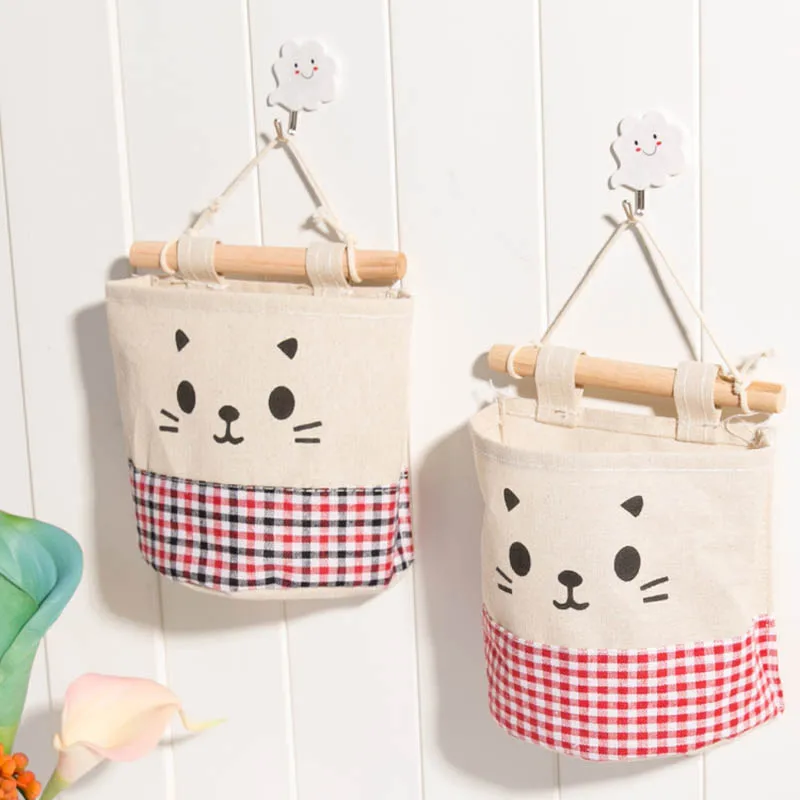 Композитный хлопковый настенный подвесной мешок Органайзер сумка для хранения