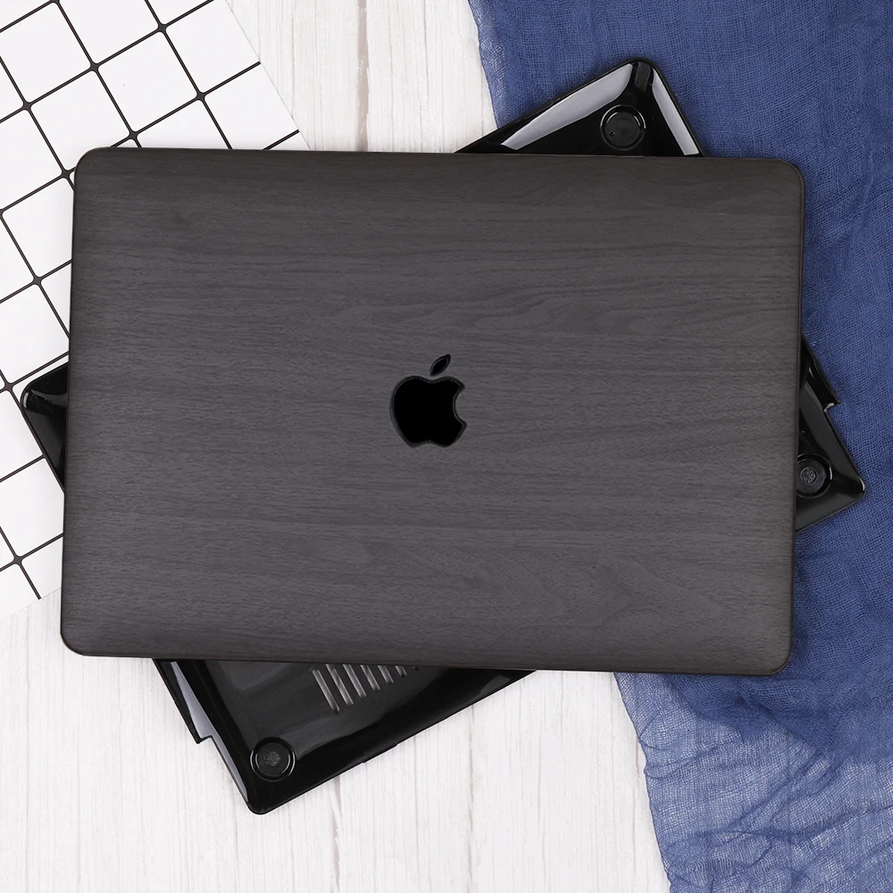 Чехол для ноутбука MacBook Air Pro retina 11 12 13 15 дюймов деревянный зернистый пластиковый жесткий чехол Pro 13,3 15,4 Touch bar