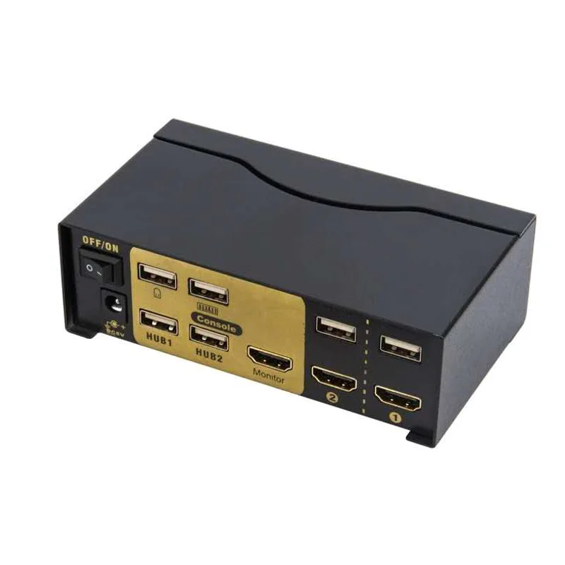 Смарт 2 порта 4K hdmi kvm переключатель usb коммутатор с консолью и пульта