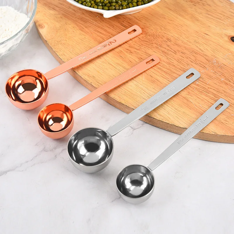 

15ml / 30ml Coffee Spoon Measure Tool304 Stainless-Steel Milk Powder Long Handle Fruit Powder Spoon Baking Tool Kitchen Supplies