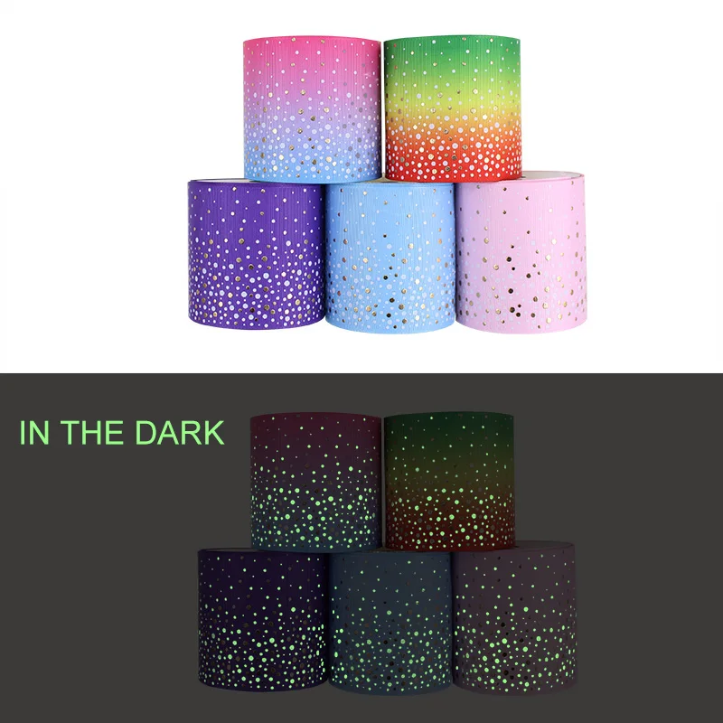 3 '྇ мм Популярная Мода Градиент Радуга горошек чернила печать светящаяся в