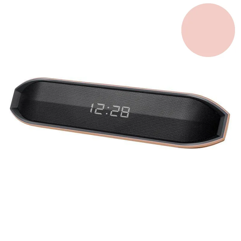Розовый HYASIA беспроводной Bluetooth динамик компьютер мини портативный маленький стерео автомобильный сабвуфер поддержка TF будильник Саундбар Bluetooth 4,2 - Цвет: Розовый