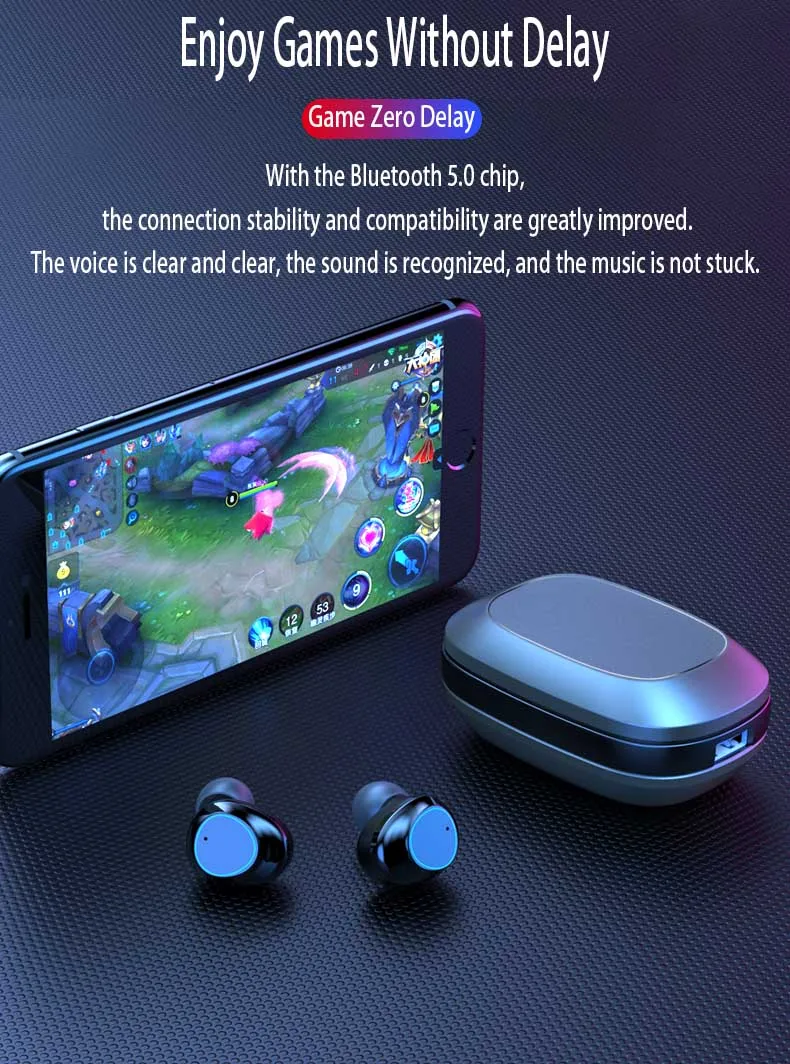CALETOP G16 TWS 5,0 Bluetooth наушники тяжелый бас 6D стерео HiFi Звук светодиодный дисплей гарнитуры 6000 мАч зарядная коробка IPX7 водонепроницаемый
