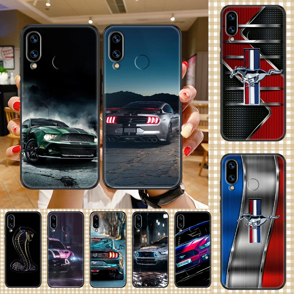 

Cool Mustang Logo Phone case For Huawei Honor 6 7 8 9 10 10i 20 A C X Lite Pro Play black fashion coque tpu back luxury funda