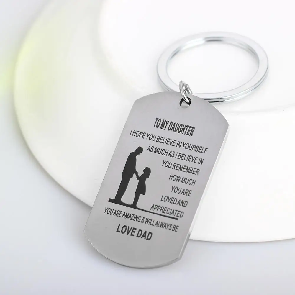 

Брелоки из нержавеющей стали с надписью «Love Dad I Hope», 12 шт.