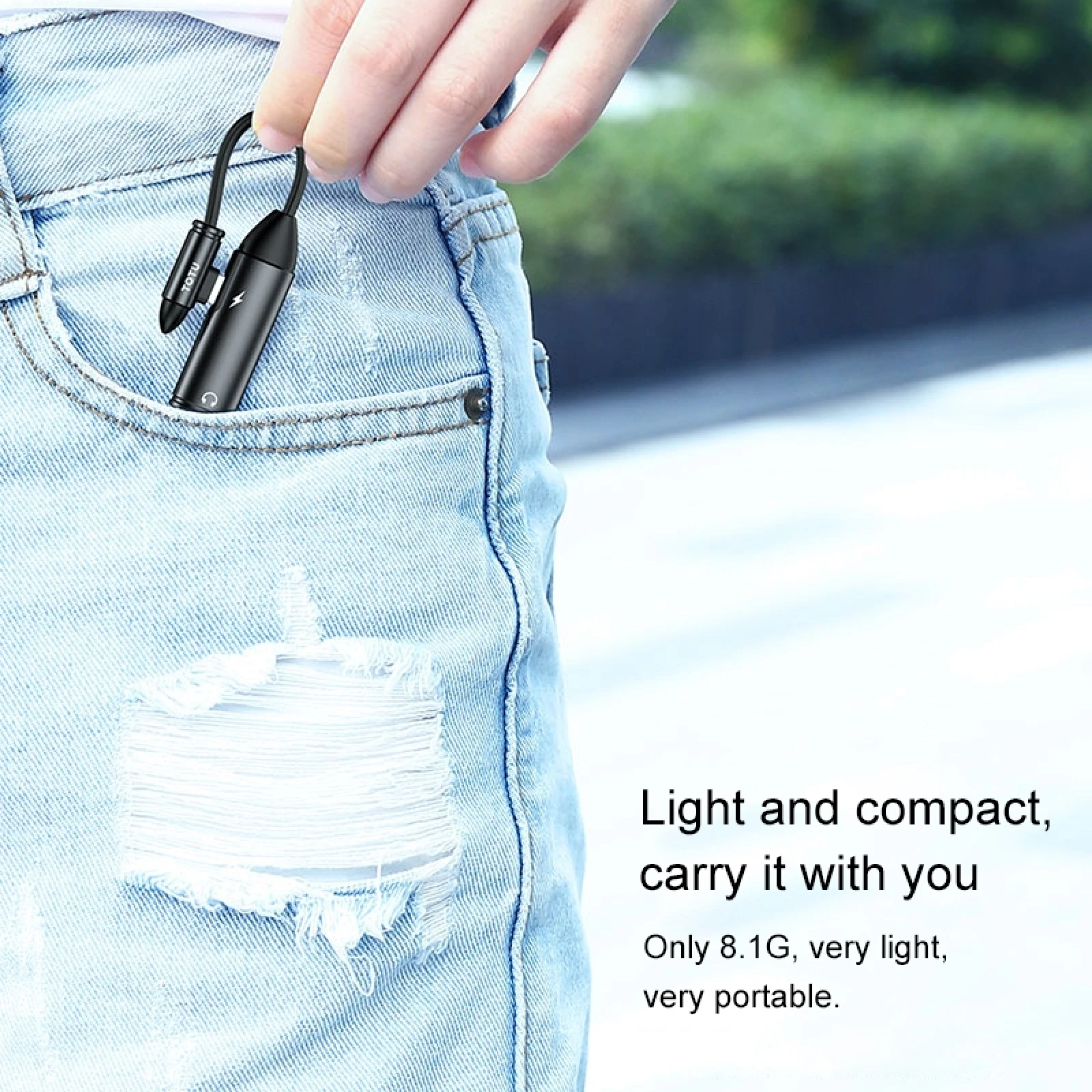 TOTUDESIGN EAUC-20 Revial Series 8 Pin Male to Dual Female 2 in 1 Mini Portable Audio & Charging Adapter - Адаптер для зарядки и передачи аудиосигнала TOTUDESIGN EAUC-20 Revial Series с 8-контактным разъемом мужского типа на два женских типа в мини-по